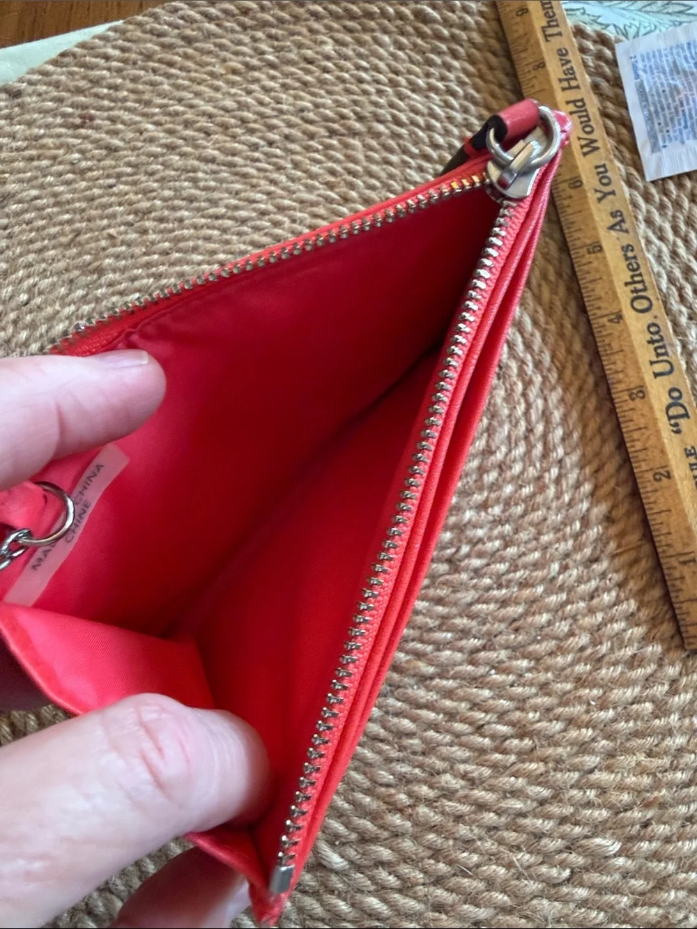 Coach outlet Cora  Leather Card Pouch with Keyring